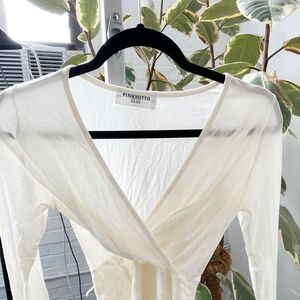 PINKYOTTO New York Ivory White crop top size S